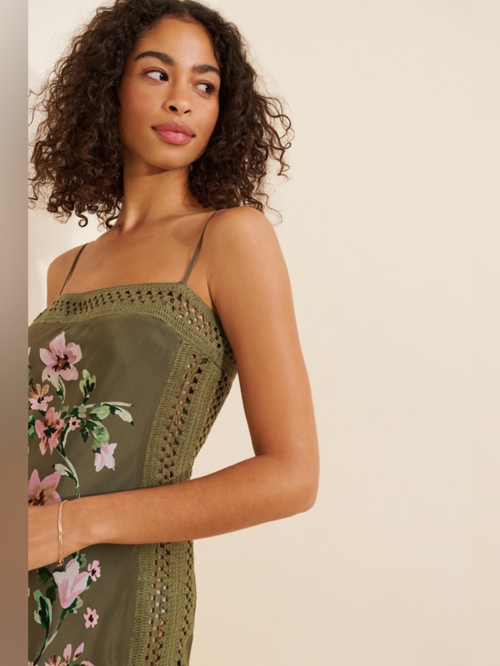 NWT Bec+Bridge Camelia Maxi Dress Olive Gardenia Floral - Picture 4 of 14